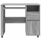 Preview: Grau Computer Tisch Grau Sonoma Spanplatte Mittel