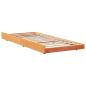 Preview: Bettgestell Wax Brown Massivholz 80 x 200 cm Minimalistisch