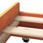 Preview: Bettgestell Wax Brown Massivholz 80 x 200 cm Minimalistisch