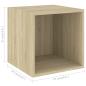Preview: Wandschrank Sonoma-Eiche 37x37x37 cm Holzwerkstoff