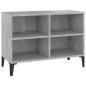 Preview: TV-Schrank mit Metallbeinen Betongrau 69,5x30x50 cm