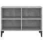 Preview: TV-Schrank mit Metallbeinen Betongrau 69,5x30x50 cm