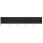 Preview: ARDEBO.de - 5-teiliges Windschutzgewebe 600 x 120 cm Schwarz