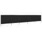 Preview: 5-teiliges Windschutzgewebe 600 x 120 cm Schwarz