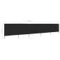 Preview: 5-teiliges Windschutzgewebe 600 x 120 cm Schwarz