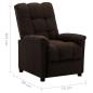 Preview: Relaxsessel Dunkelbraun Stoff