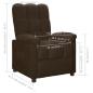 Preview: Relaxsessel Dunkelbraun Stoff