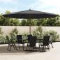 Preview: ARDEBO.de - Sonnenschirm mit Holzmast Schwarz 400x273 cm