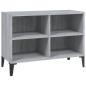 Preview: TV-Schrank mit Metallbeinen Grau Sonoma 69,5x30x50 cm