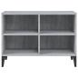 Preview: TV-Schrank mit Metallbeinen Grau Sonoma 69,5x30x50 cm