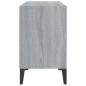 Preview: TV-Schrank mit Metallbeinen Grau Sonoma 69,5x30x50 cm