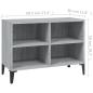 Preview: TV-Schrank mit Metallbeinen Grau Sonoma 69,5x30x50 cm