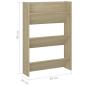 Preview: Wand-Schuhschrank Sonoma-Eiche 60x18x90 cm Holzwerkstoff