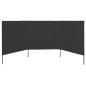 Preview: 3-teiliges Windschutzgewebe 400 x 120 cm Anthrazit