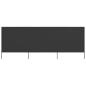 Preview: 3-teiliges Windschutzgewebe 400 x 120 cm Anthrazit