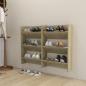 Preview: ARDEBO.de - Wand-Schuhschränke 2 Stk. Sonoma-Eiche 60x18x90cm Holzwerkstoff