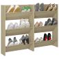 Preview: Wand-Schuhschränke 2 Stk. Sonoma-Eiche 60x18x90cm Holzwerkstoff