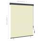 Preview: Außenrollo 140x250 cm Creme