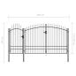 Preview: Gartentor Stahl 2,45x4 m Schwarz