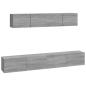Preview: 4-tlg. TV-Schrank-Set Grau Sonoma Holzwerkstoff