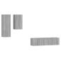 Preview: 4-tlg. TV-Schrank-Set Grau Sonoma Holzwerkstoff