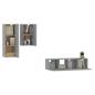 Preview: 4-tlg. TV-Schrank-Set Grau Sonoma Holzwerkstoff