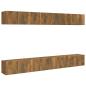 Preview: 8-tlg. TV-Schrank-Set Räuchereiche 60x30x30 cm Holzwerkstoff