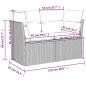 Preview: Gartensofa mit Kissen 2-Sitzer Braun Poly Rattan