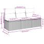 Preview: Gartensofa mit Kissen 3-Sitzer Braun Poly Rattan
