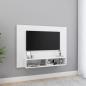 Preview: ARDEBO.de - TV-Wandschrank Weiß 120x23,5x90 cm Holzwerkstoff