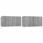 Preview: TV-Wandschrank Grau Sonoma 2 Stk. 60x30x30 cm Holzwerkstoff