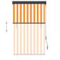 Preview: Außenrollo 100 x 250 cm Weiß und Orange