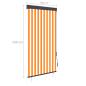 Preview: Außenrollo 100 x 250 cm Weiß und Orange