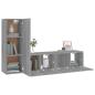 Preview: 3-tlg. TV-Schrank-Set Grau Sonoma Holzwerkstoff