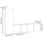 Preview: 3-tlg. TV-Schrank-Set Grau Sonoma Holzwerkstoff