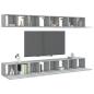 Preview: 8-tlg. TV-Schrank-Set Grau Sonoma 60x30x30 cm Holzwerkstoff