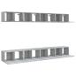 Preview: 8-tlg. TV-Schrank-Set Grau Sonoma 60x30x30 cm Holzwerkstoff