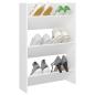 Preview: Wand-Schuhschrank Weiß 60x18x90 cm Holzwerkstoff
