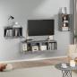 Preview: 4-tlg. TV-Schrank-Set Grau Sonoma Holzwerkstoff