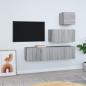 Preview: ARDEBO.de - 4-tlg. TV-Schrank-Set Grau Sonoma Holzwerkstoff