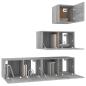 Preview: 4-tlg. TV-Schrank-Set Grau Sonoma Holzwerkstoff