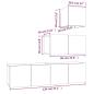 Preview: 4-tlg. TV-Schrank-Set Grau Sonoma Holzwerkstoff