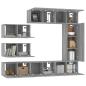 Preview: 8-tlg. TV-Schrank-Set Grau Sonoma Holzwerkstoff