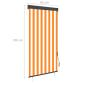 Preview: Außenrollo 80 x 250 cm Weiß und Orange