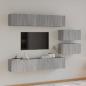 Preview: ARDEBO.de - 6-tlg. TV-Schrank-Set Grau Sonoma Holzwerkstoff