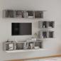Preview: 6-tlg. TV-Schrank-Set Grau Sonoma Holzwerkstoff