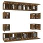 Preview: 10-tlg. TV-Schrank-Set Räuchereiche Holzwerkstoff