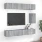 Preview: ARDEBO.de - 7-tlg. TV-Schrank-Set Grau Sonoma Holzwerkstoff