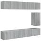 Preview: 7-tlg. TV-Schrank-Set Grau Sonoma Holzwerkstoff