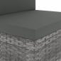 Preview: Modulares 3-Sitzer-Sofa Poly Rattan Grau
